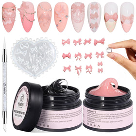 Beetles 3D gel nail art Ballet Whisper clear close-up for precise sculpting