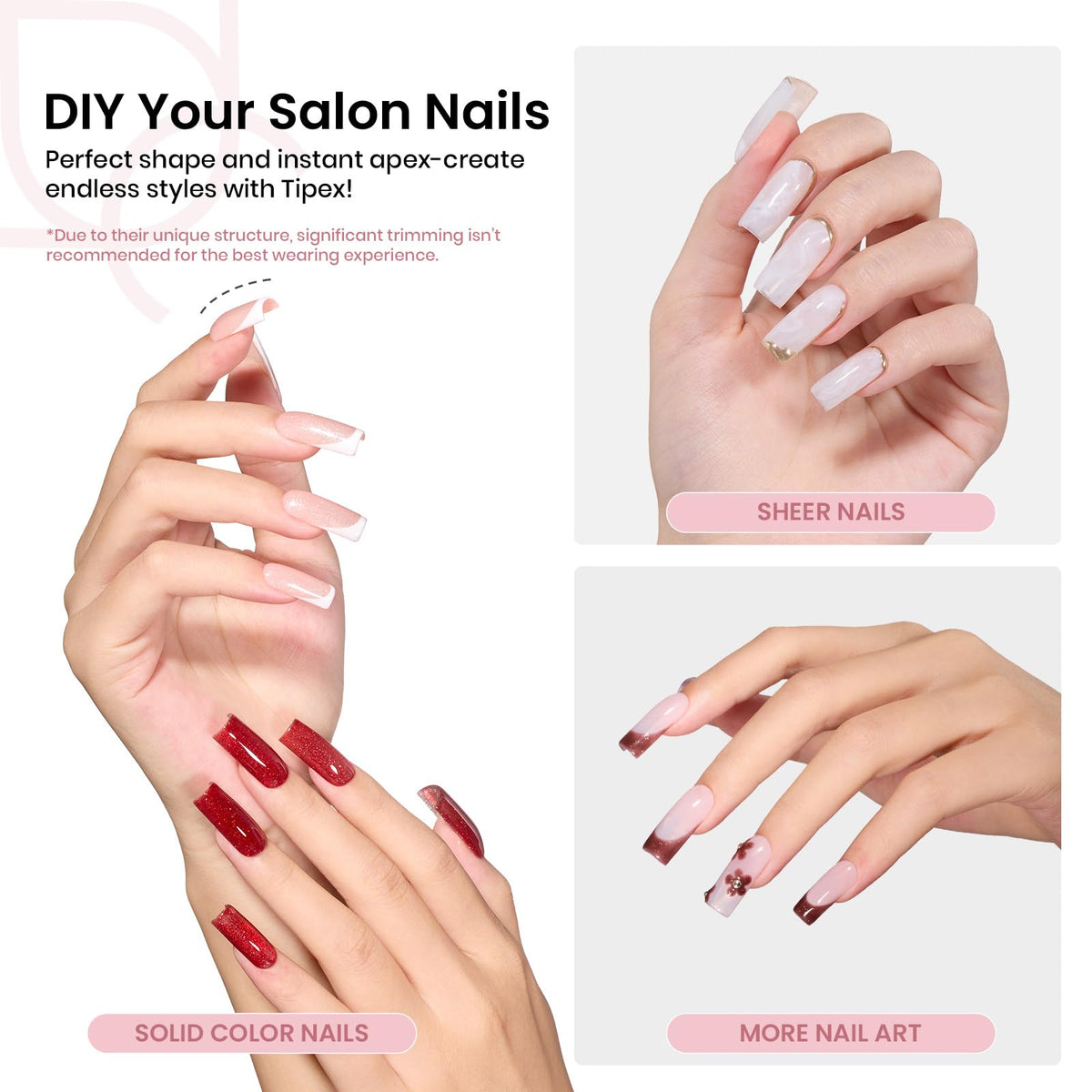 Beetles 512-piece nail tip pack for easy salon prep