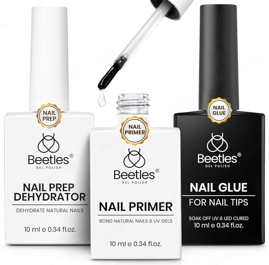 Beetles 9-in-1 nail glue bottle pour for precise application and bonding