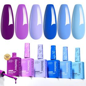 Beetles Baby Blue gel polish bottle ready for a glossy, long-lasting manicure.