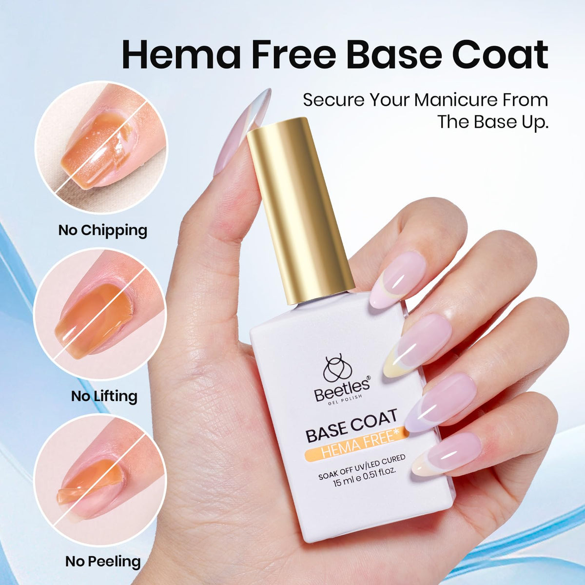 Beetles Base Coat provides durable adhesion and a smooth surface.