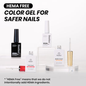 Beetles Twin Dialogue wear-ready nails with long-lasting shine under lighting.