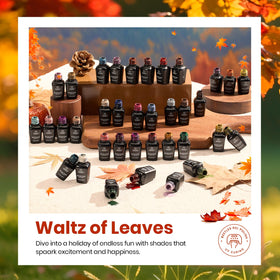All 36 mini colors neatly arranged to simplify at-home manicure color selection.