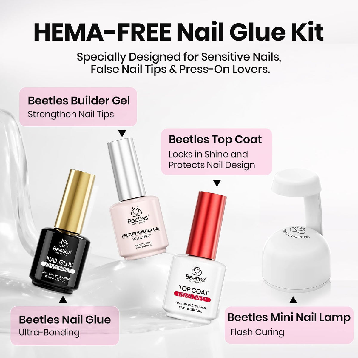 Beetles builder gel 8-in-1 shapes apex and strengthens nails