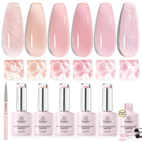 Beetles Builder Gel Kit muted bloom palette for versatile nail design