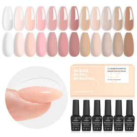 Beetles Builder Gel Set color bottles for at home nail design