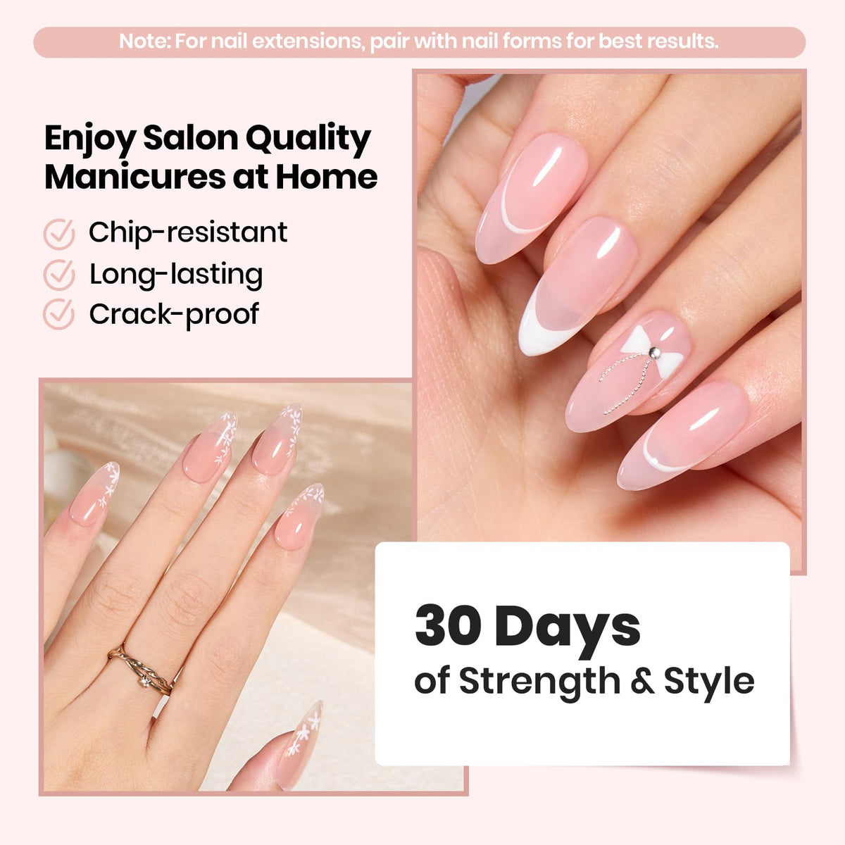 Beetles Builder Gel Sheer Pink overlay for natural-looking coverage
