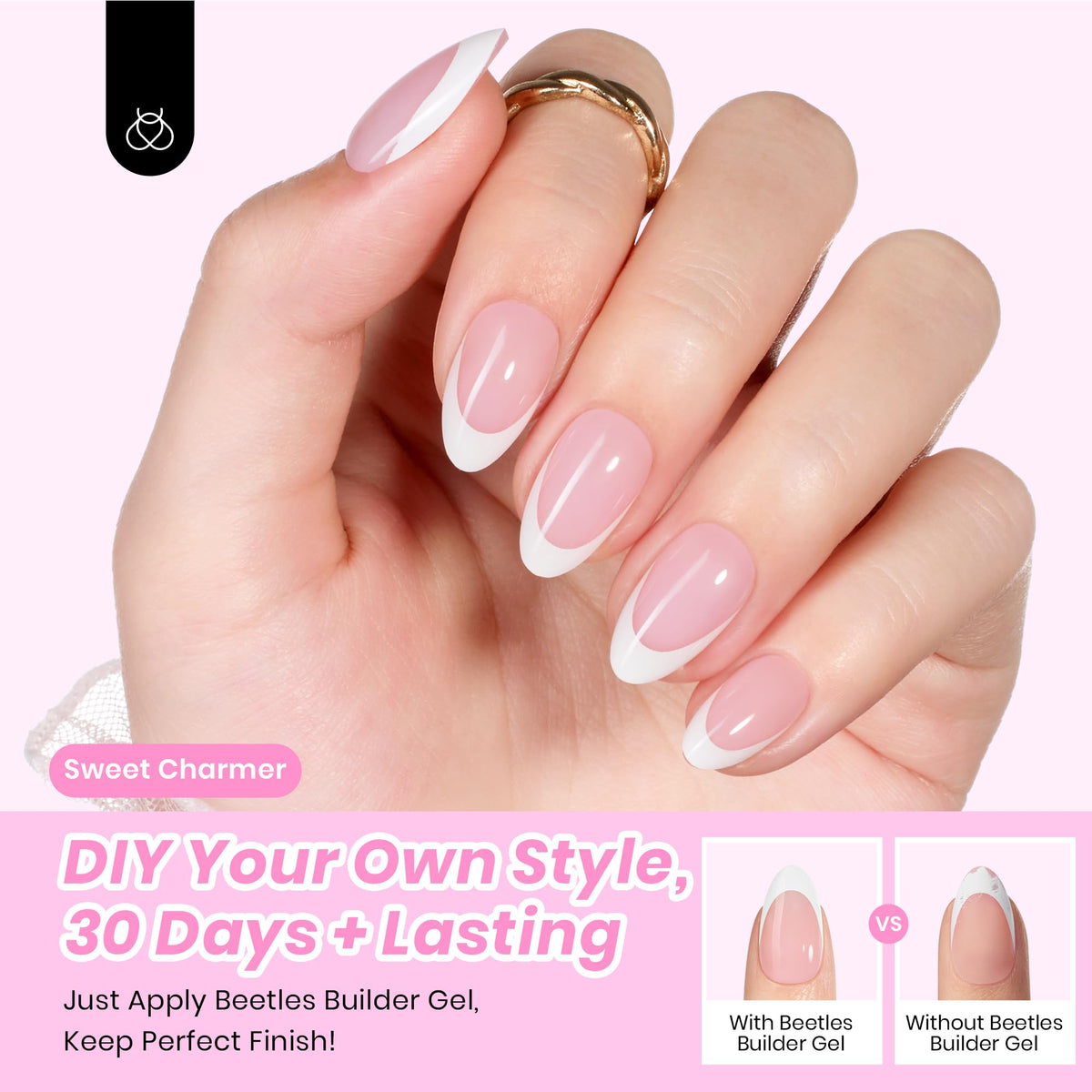 Beetles Builder Gel and Top Coat set for durability and shine