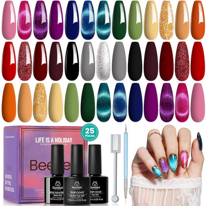 Beetles Cat Eye Gel Polish Set with 20 colors for vibrant nail art possibilities