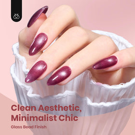 Beetles Cat Eye colors feature rose tones and porcelain-like glow for elegant manicures