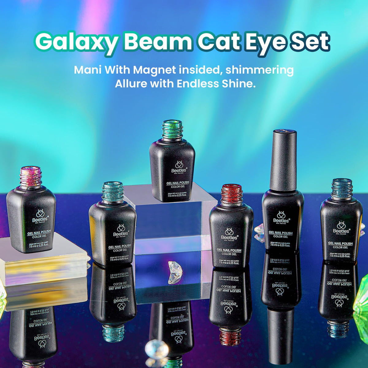 Beetles Cat Eye magnet tool kit included for customizable effects.
