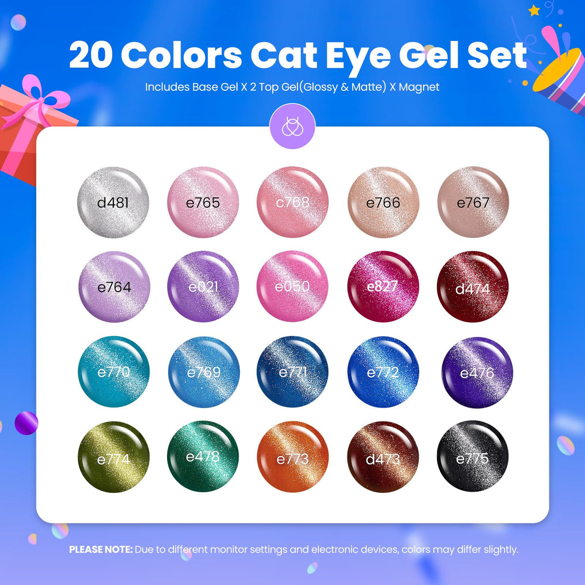 Magnet included with Beetles Cat Eye Gel Nail Polish Set creates customizable cat-eye effects.