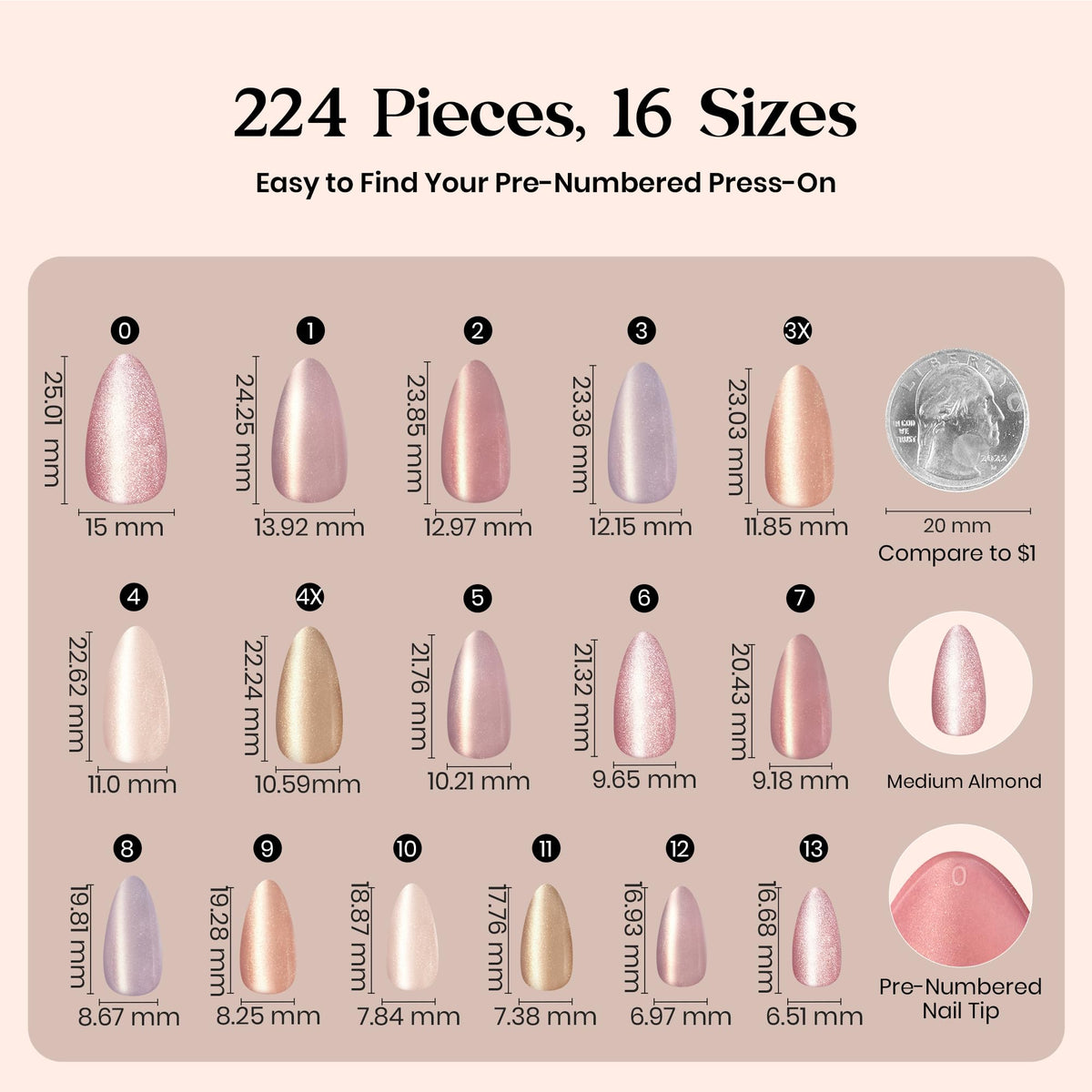 Beetles Cat Eye nails long-wear up to 30 days with proper care