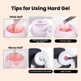 Beetles clamps and tools with gel shows stable sculpting during nail building.