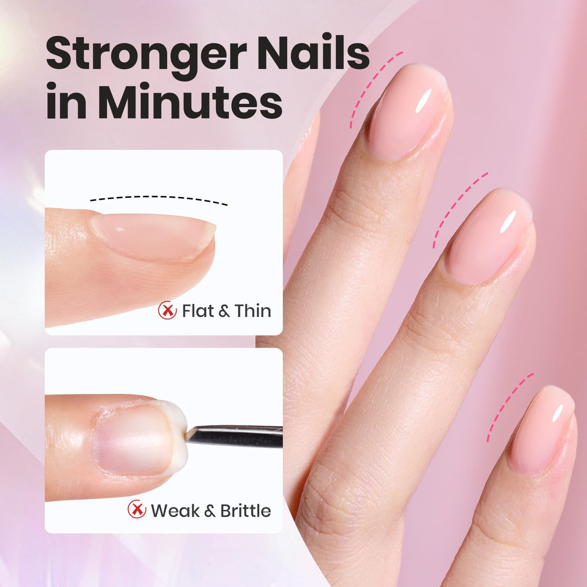 Beetles clear builder gel extension supports length and structure