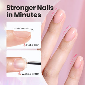 Beetles clear builder gel extension supports length and structure