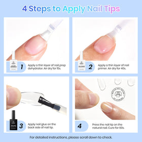 Beetles clear nail tips allowing full UV/LED light penetration