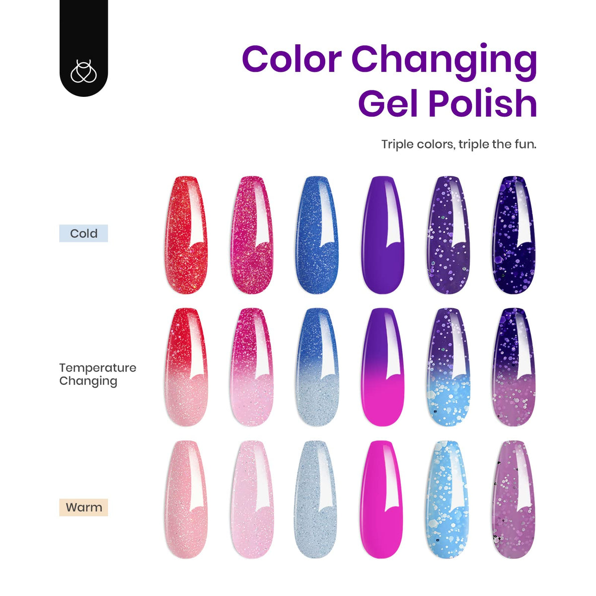 Beetles color shift on long nails enhancing a dramatic manicure