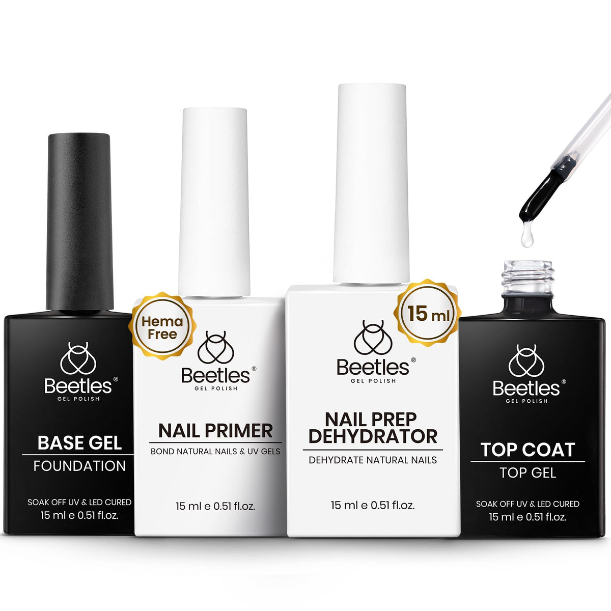 Beetles Dehydrator cleans oil from nail surface for better adhesion