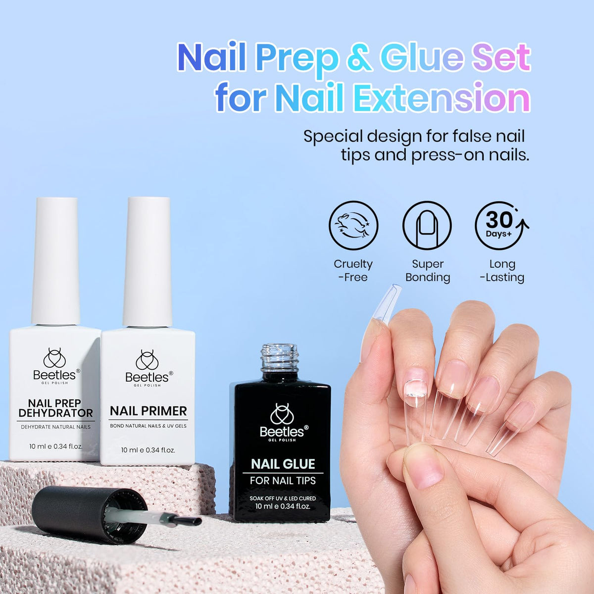 Beetles dehydrator primer set preparing nails for lasting adhesion