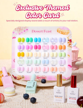 Beetles Dessert Feast lemon sorbet swatch helps plan fresh, bright nails