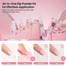 Beetles Dip Powder activator helps secure durable topcoat and long-lasting wear.