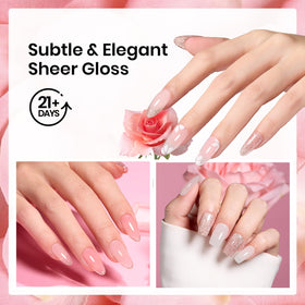 Beetles Dip Powder glitter shade adds subtle sparkle for party-ready fingertips.