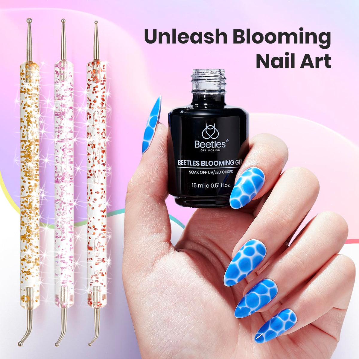 Beetles dual-ended dotting tools 5pcs for precise dots and patterns.