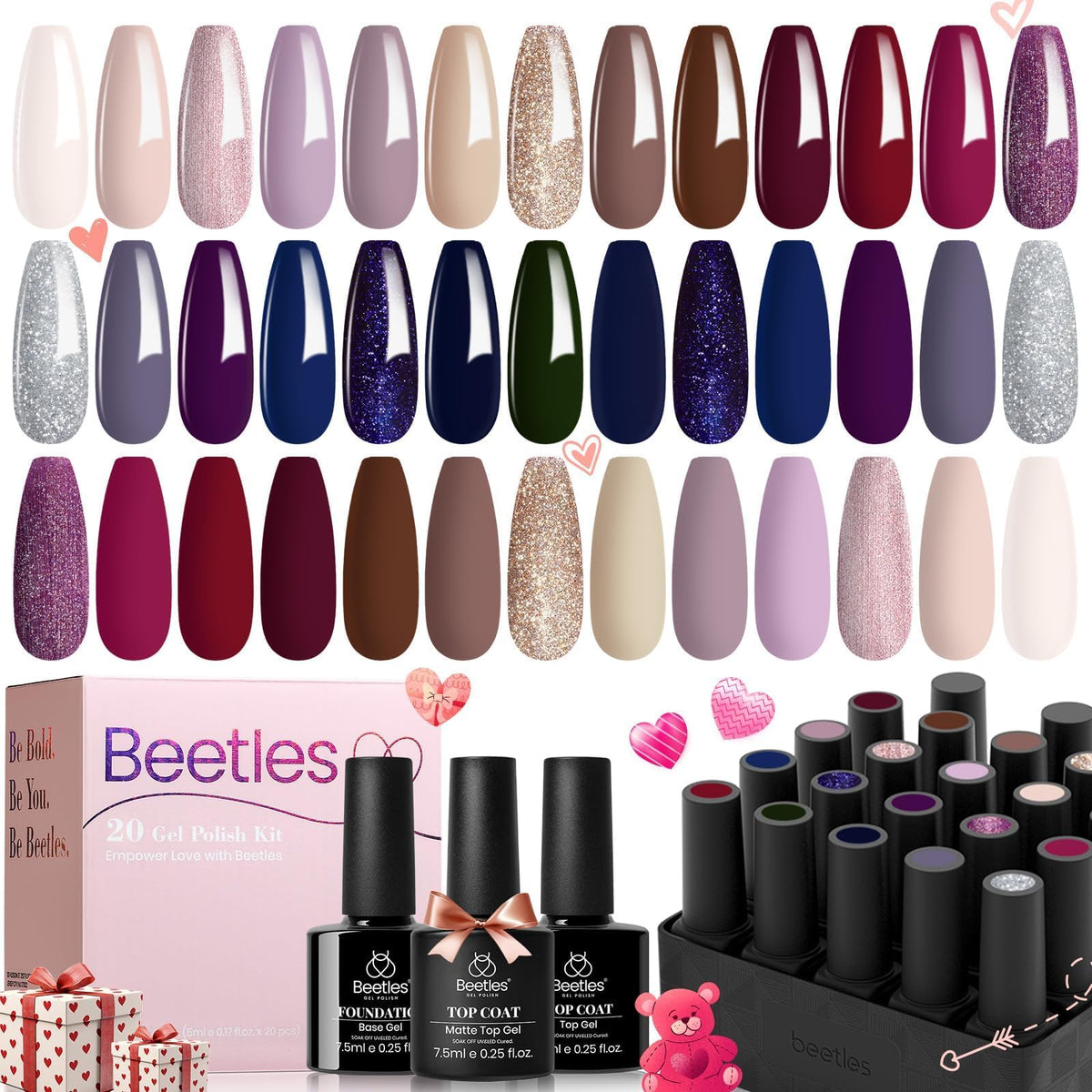 Beetles 20-color set delivers durable wear and shine