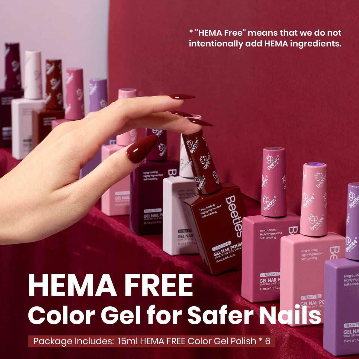 Beetles Emotional Symphony purple bottle adds bold color for statement nails.