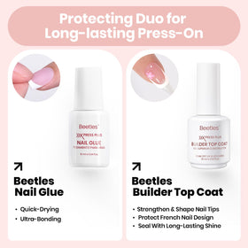 Beetles Fast Dry Nail Glue precision tip demonstrates controlled application.