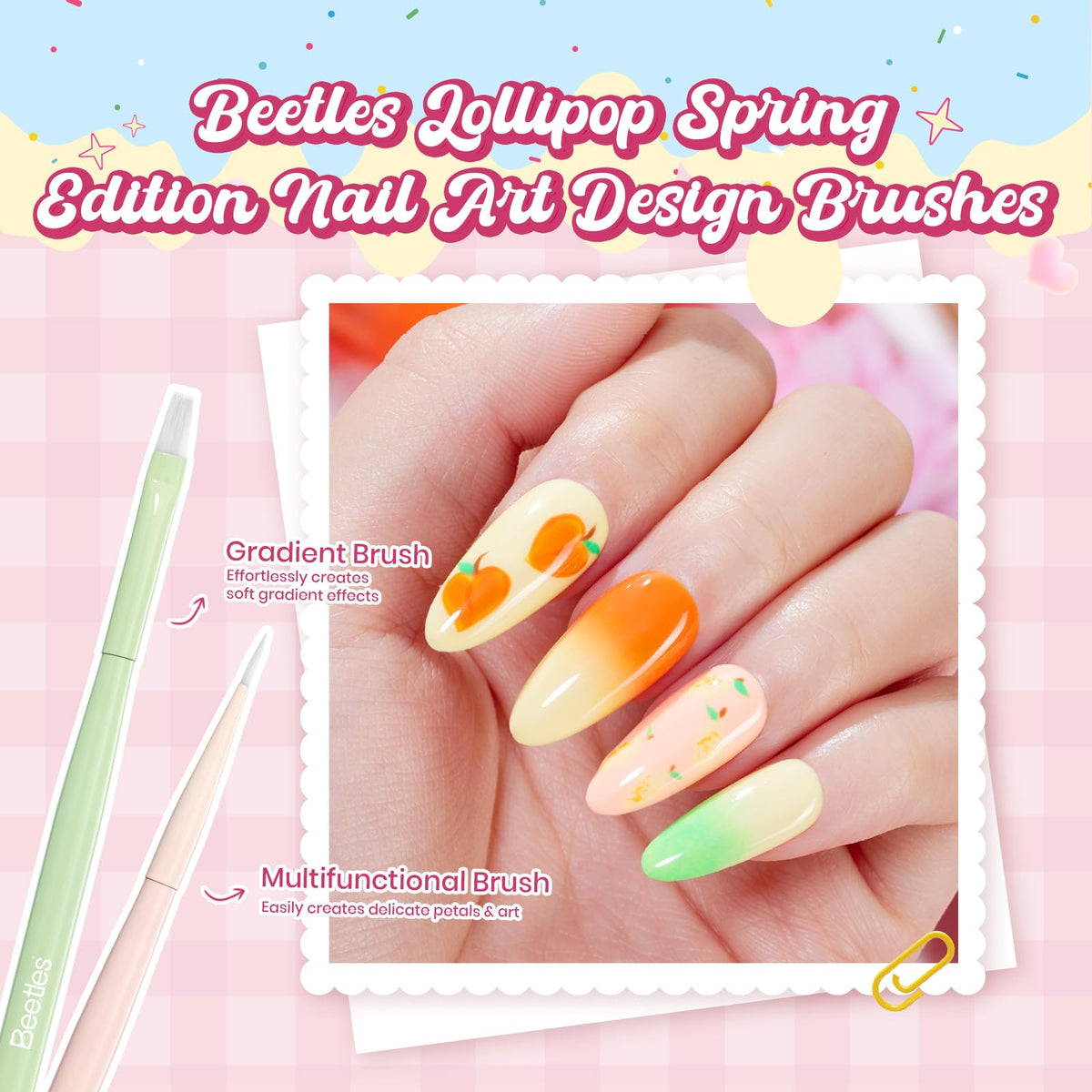 Beetles French brush helps flawless French manicure edges.