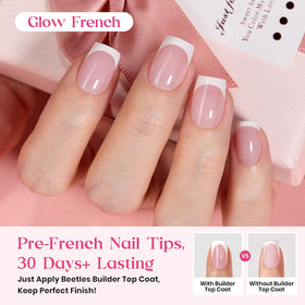 Beetles French tip nails available in 15 sizes for a precise fit