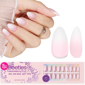 Beetles French Tip nails in ombre pink offer a salon-like look for easy wear
