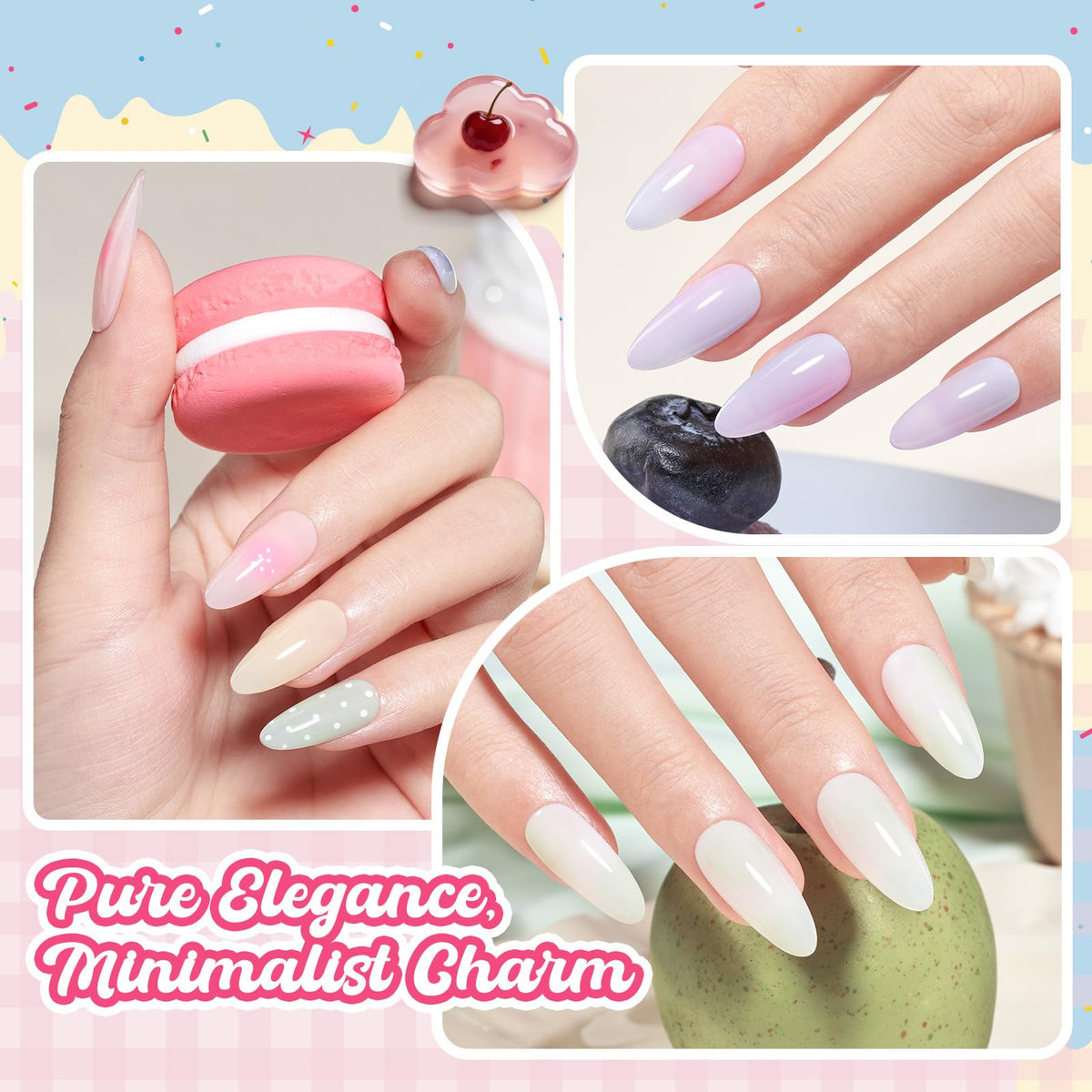Beetles Fruity Milk Jelly strawberry-pink bottle demonstrates soft, bridal-friendly tone.