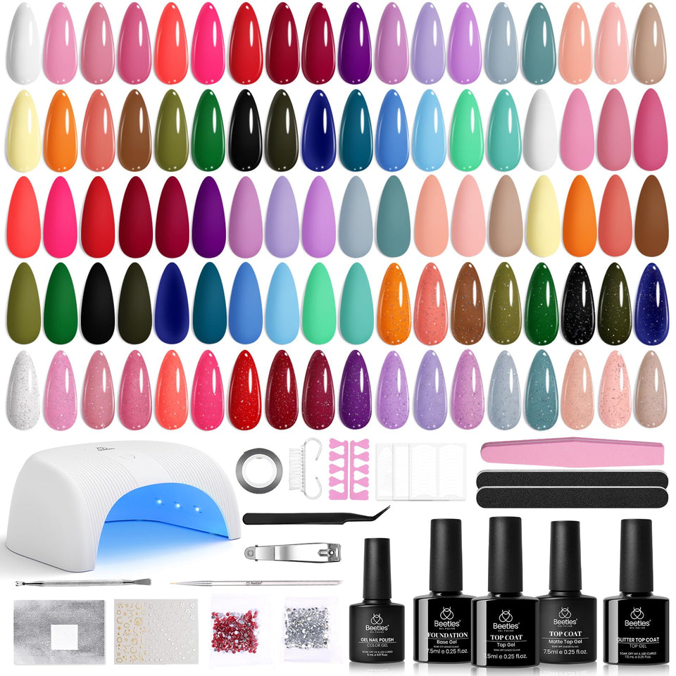 Beetles gel nail kit with 32 colors for versatile at-home manicures