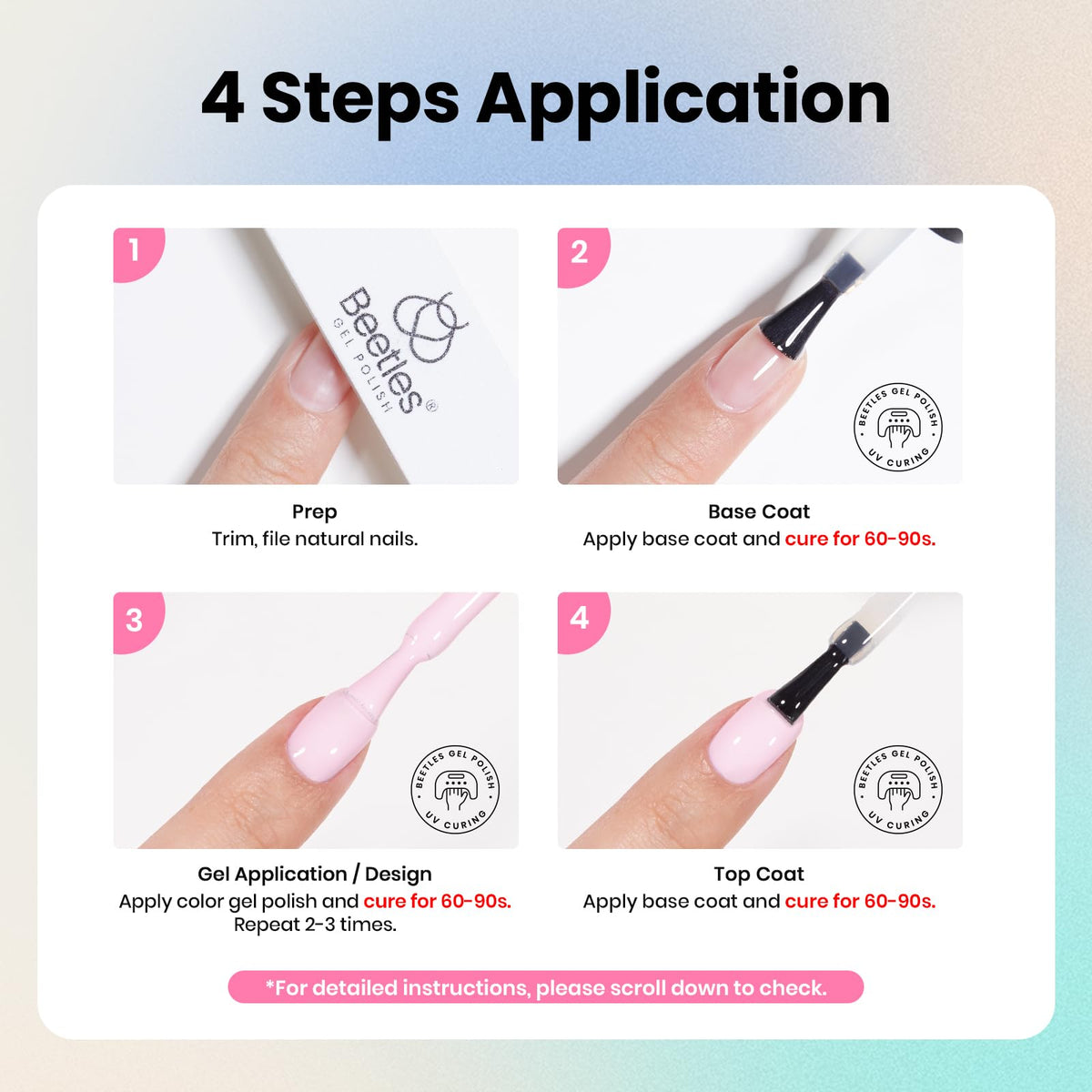 Beetles Gel Nail Kit glitter top coat adds sparkle to occasions