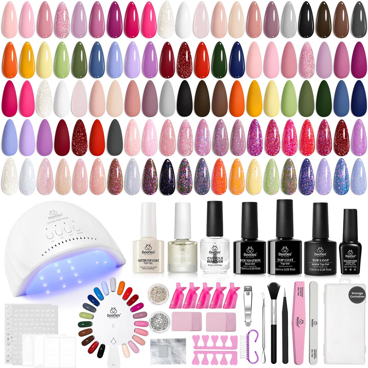 Beetles Gel Nail Kit UV lamp for at-home salon-quality nails