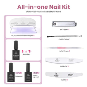 Beetles Gel Nail Polish Kit purple nails for bold DIY artistry