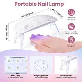Beetles Gel Nail Polish Kit UV light included for fast curing