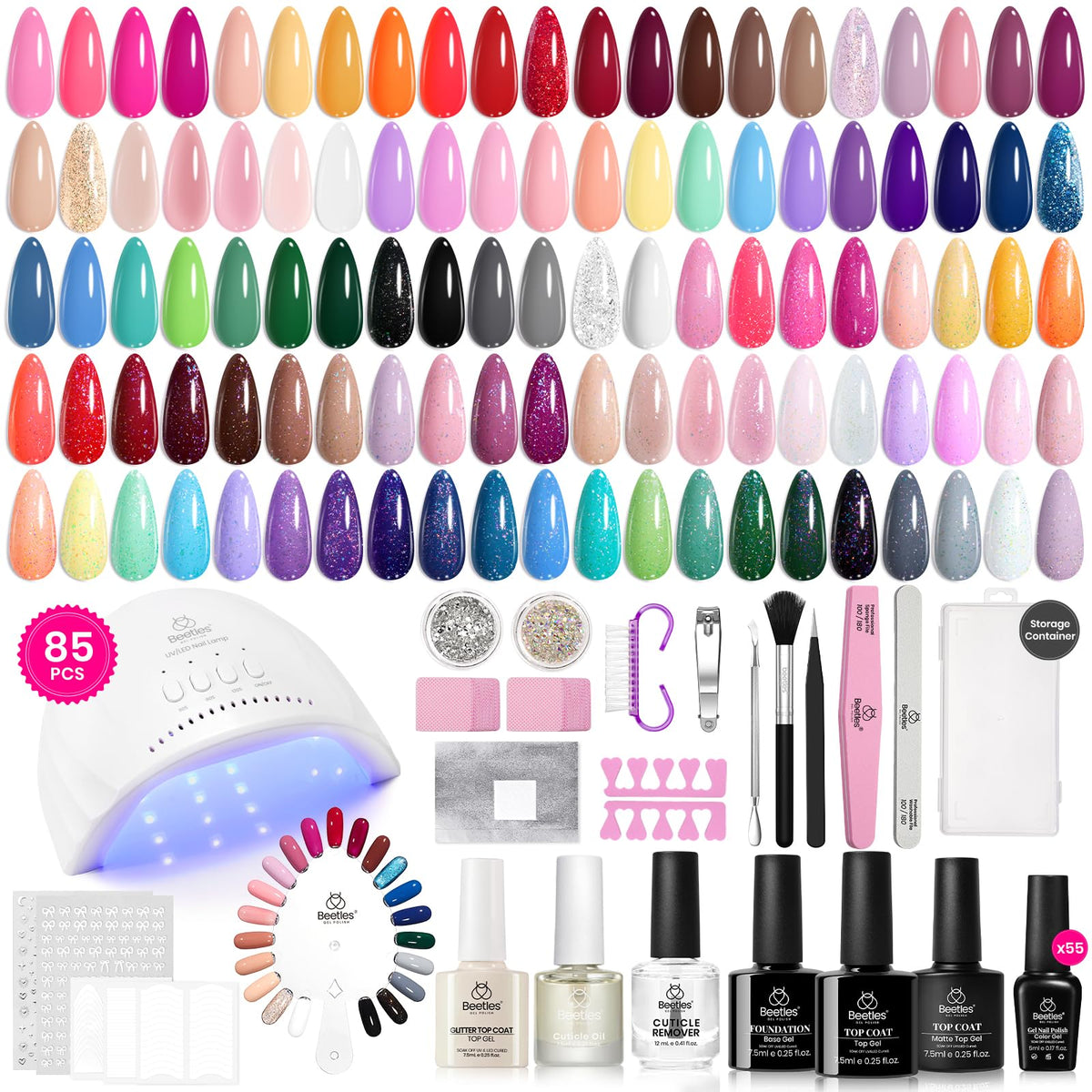 Beetles gel nail polish kit with UV light for salon-quality at-home nails