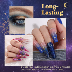 Beetles navy blue bottle close-up showing rich pigment for durable nails at home