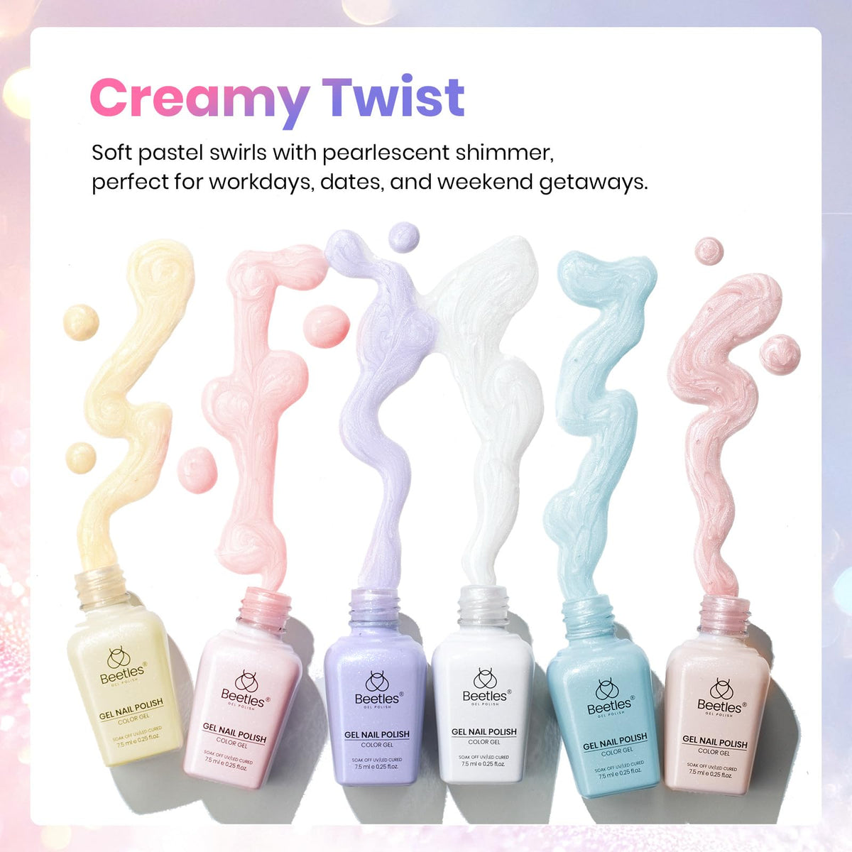 Beetles Gel Nail Polish Dotting Pen included for easy swirl designs.