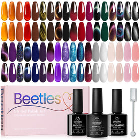 Beetles Gel Polish treasure box with color swatches for quick shade selection
