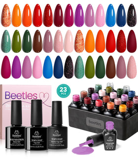 Beetles Gel Nail Polish Yard Set full color collection for versatile fall and winter manicures.