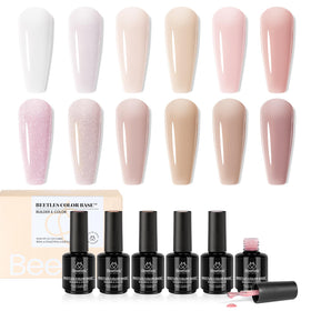 Beetles Gel Polish nude bottle showing natural color range for everyday nails.