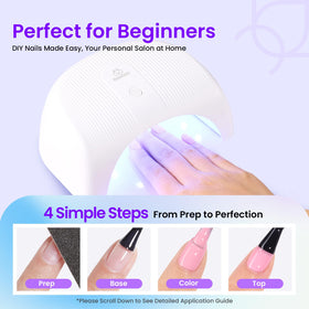Beetles color gel swatches show the 20-color range for versatile styles