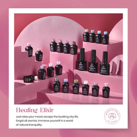 Beetles Healing Elixir base coat and top coats for durable shine and finish options.