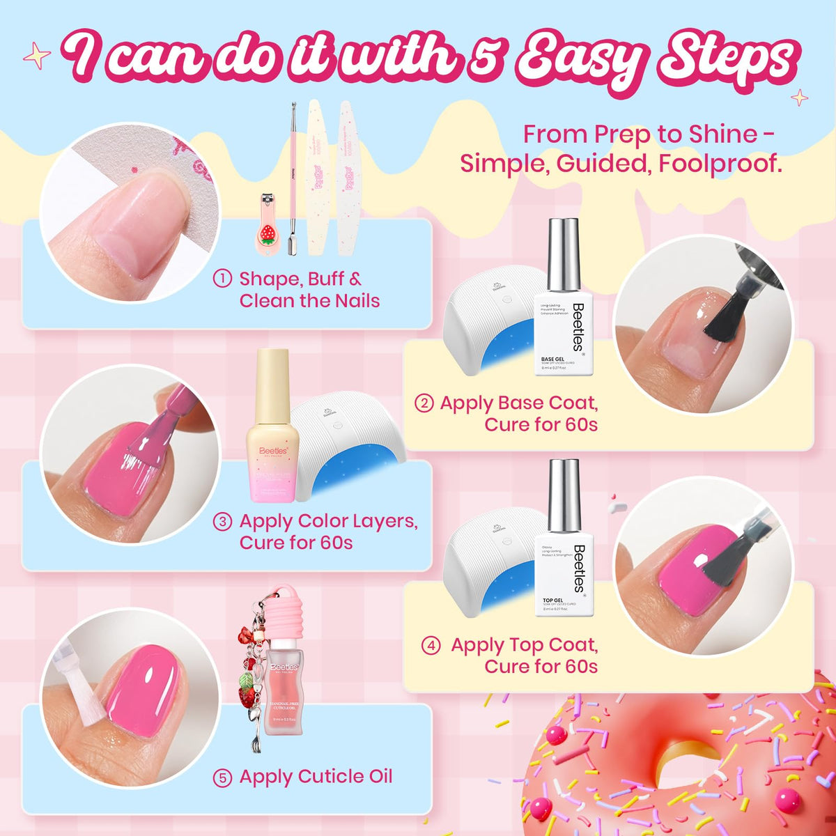 Beetles Gel Polish Kit cat eye and pearl gels for unique effects