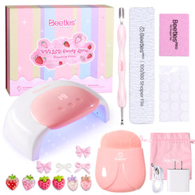 Beetles Gel Polish Nail Lamp gift-ready packaging with charms